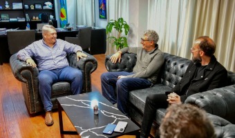 EL MINISTRO DE LA PROVINCIA, JORGE D'ONOFRIO, RECIBI A GUSTAVO BARRERA EN LA PLATA